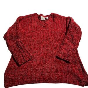 Vintage red and black TR Bentley sweater 100% acrylic sweater-Medium